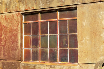 Window panes in pump house at Tinaroo Falls Dam on the Atherton Tableland in Queensland, Australia