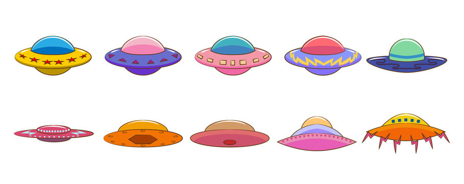 ufo vector set collection graphic clipart design