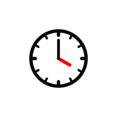 Clock icon in trendy flat style isolated on background. Clock icon page symbol for your web site design Clock icon logo, app, UI. Vector illustration. EPS10