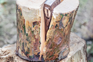 ax in a split stump