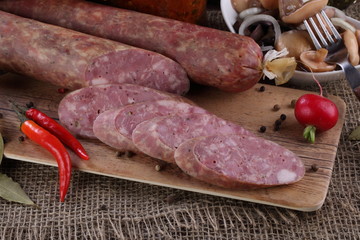 meat and sausages