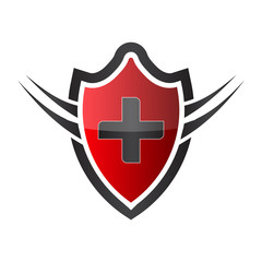 Red Shield Logo Design Protecting and Security Business