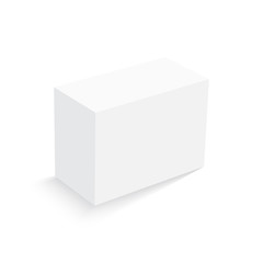 Blank paper or cardboard box. Vector