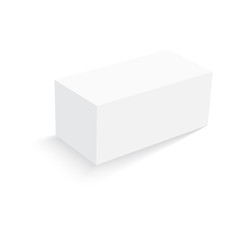Blank paper or cardboard box. Vector