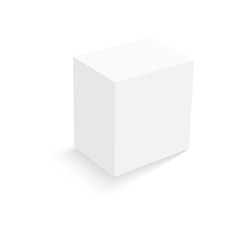 Blank paper or cardboard box. Vector