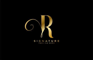 Fototapeta premium professional monogram signature letter R logotype