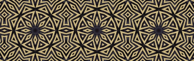 Gold And Black Art Deco Border