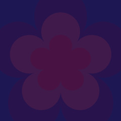 color flower on violet background