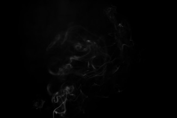 Smoke texture on a black background.