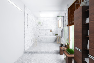 Modern Bathroom Integration (preview) - 3d visualization