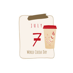 A cup to carry with lettering 