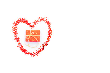 Present box with a bow.