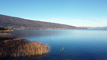 Annecy lake and mountains