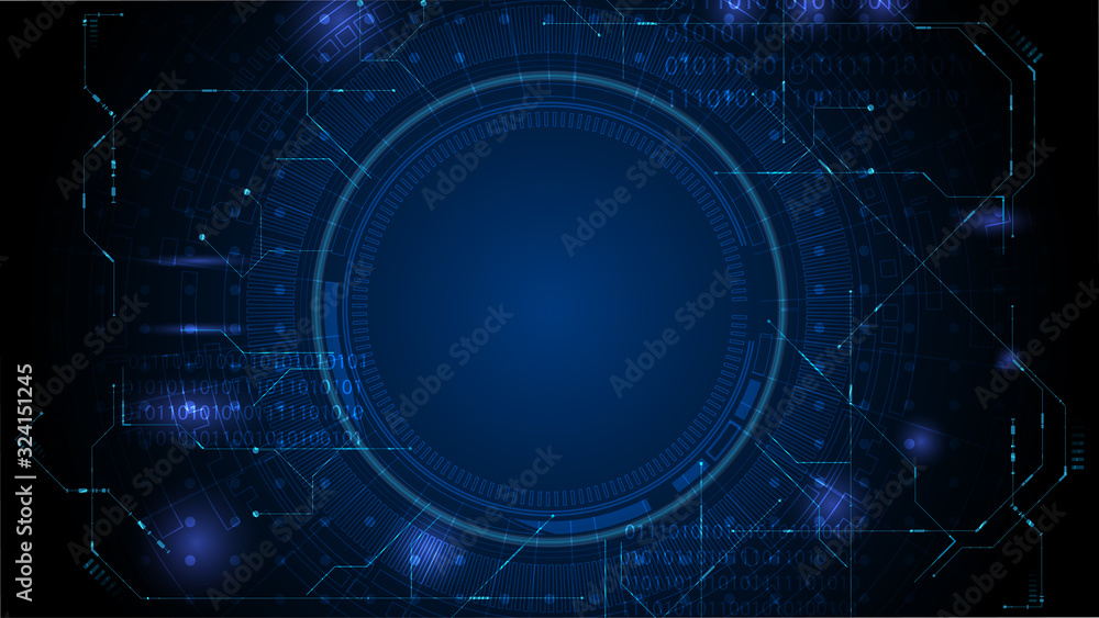 Aufkleber futuristic sci fi cyber digital tech design concept pattern background
