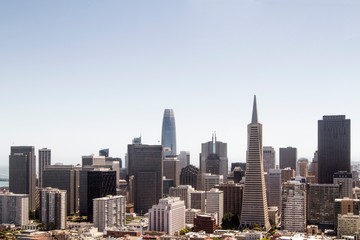 Naklejka na ściany i meble Beautiful view of San Francisco skyline at daytime, California, USA