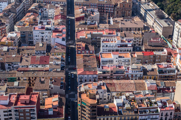 Vista aérea de la ciudad de Valencia donde se ven los edificios habituales de construcción de la capital española