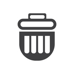 trash can,garbage can,rubbish bin icon