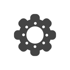 Gear vector icon, cogwheel pictogram. Settings symbol.