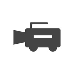 Film camera icon on white background