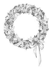 実と葉のリース