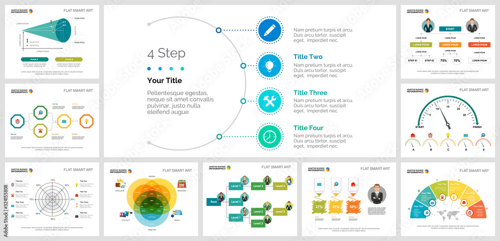 Poster colorful statistics or logistics concept infographic charts set. business design elements for presen