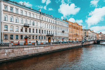 Naklejka na ściany i meble Canal Gribobedov. Urban View of Saint Petersburg. Russia.