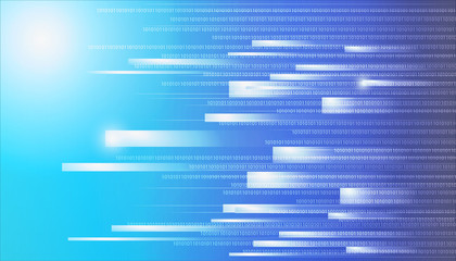 Abstract binary stream background. Digital illustration.