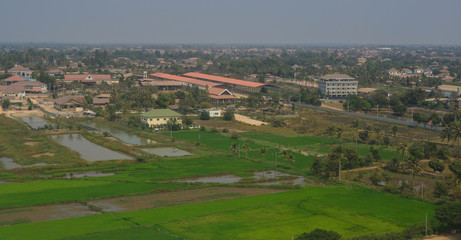 Fototapeta na wymiar Aerial view of Vientiane, Laos PDR