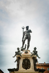 Bologna, Italy, Neptune statue in Piazza Maggiore