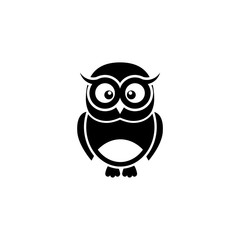 Owl icon isolated on white background. Owl icon in trendy design style
