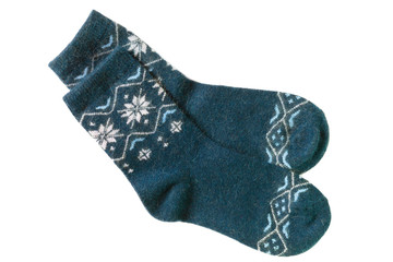 Wool socks isolated