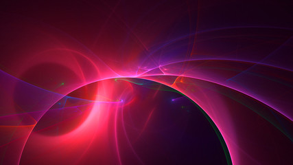 3D rendering abstract red fractal light background