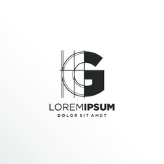 Letter G Logo Design with Architecture Element