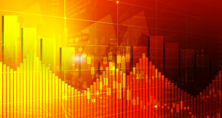 Financial stock market background. Digital illustration..
