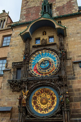 Astronomical clock on The Old Town Hall, close up