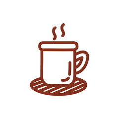 coffee cup drink line style icon