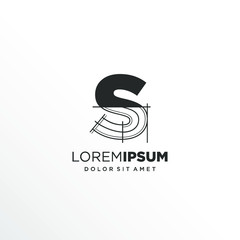 Letter S Logo Design with Architecture Element