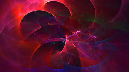 Obraz premium 3D rendering abstract red fractal light background