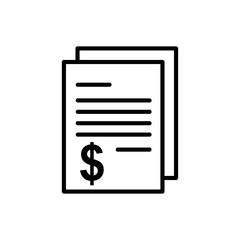 document - billing icon vector design template