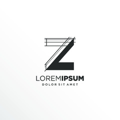 Letter Z Logo Design with Architecture Element