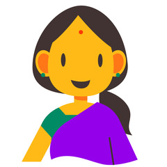 インド人女性　笑顔