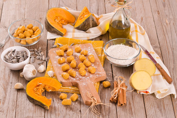 Raw pumpkin gnocchi.