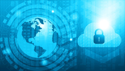Internet security concept  background. Digital illustration.