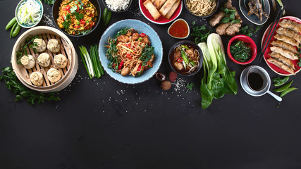 Assorted Chinese food