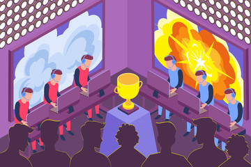 Esport Isometric Competition © Macrovector