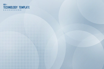 Abstract tech gradient blue circle pattern decorative design on white background. illustration vector eps10