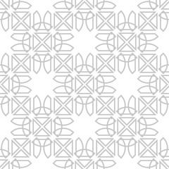 Geometric mixed gray seamless pattern on white background