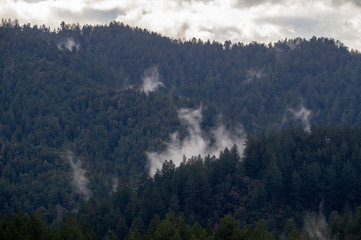 Clouds in the mountains