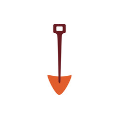 shovel farm tool flat style icon