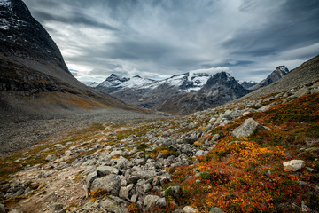 Beautiful mountains landscape during autumn